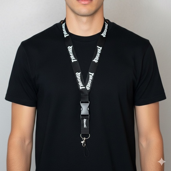 Thrasher Accessories - 5/$20 🆕 Black/White Thrasher Lanyard Keychain